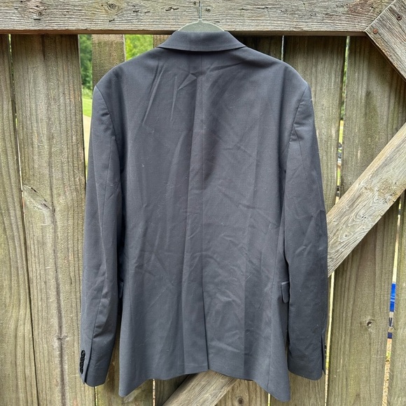 Express Men’s Solid Charcoal Grey Extra Slim Button Sport Coat Blazer - Picture 6 of 6